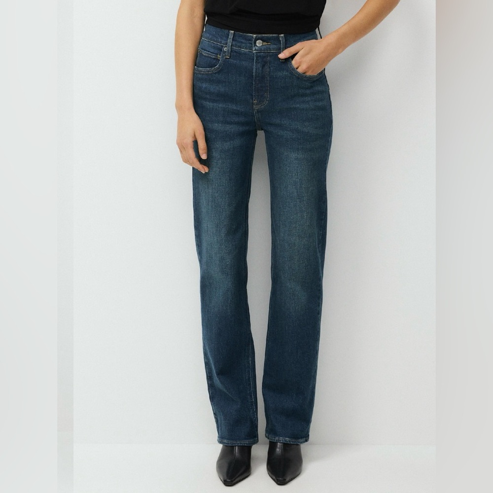 Aritzia Denim Forum the 90s snatched mid-rise straight jean size 27 NWT